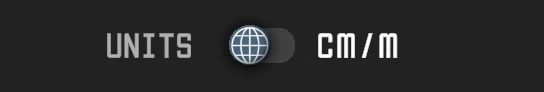 Units selector before finalizing.