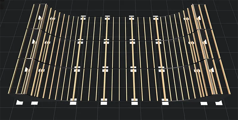 Support Grid 3D view