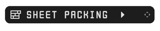 Sheet packing feature icon