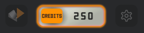 Toolbar showing updated Credit Balance after purchase.